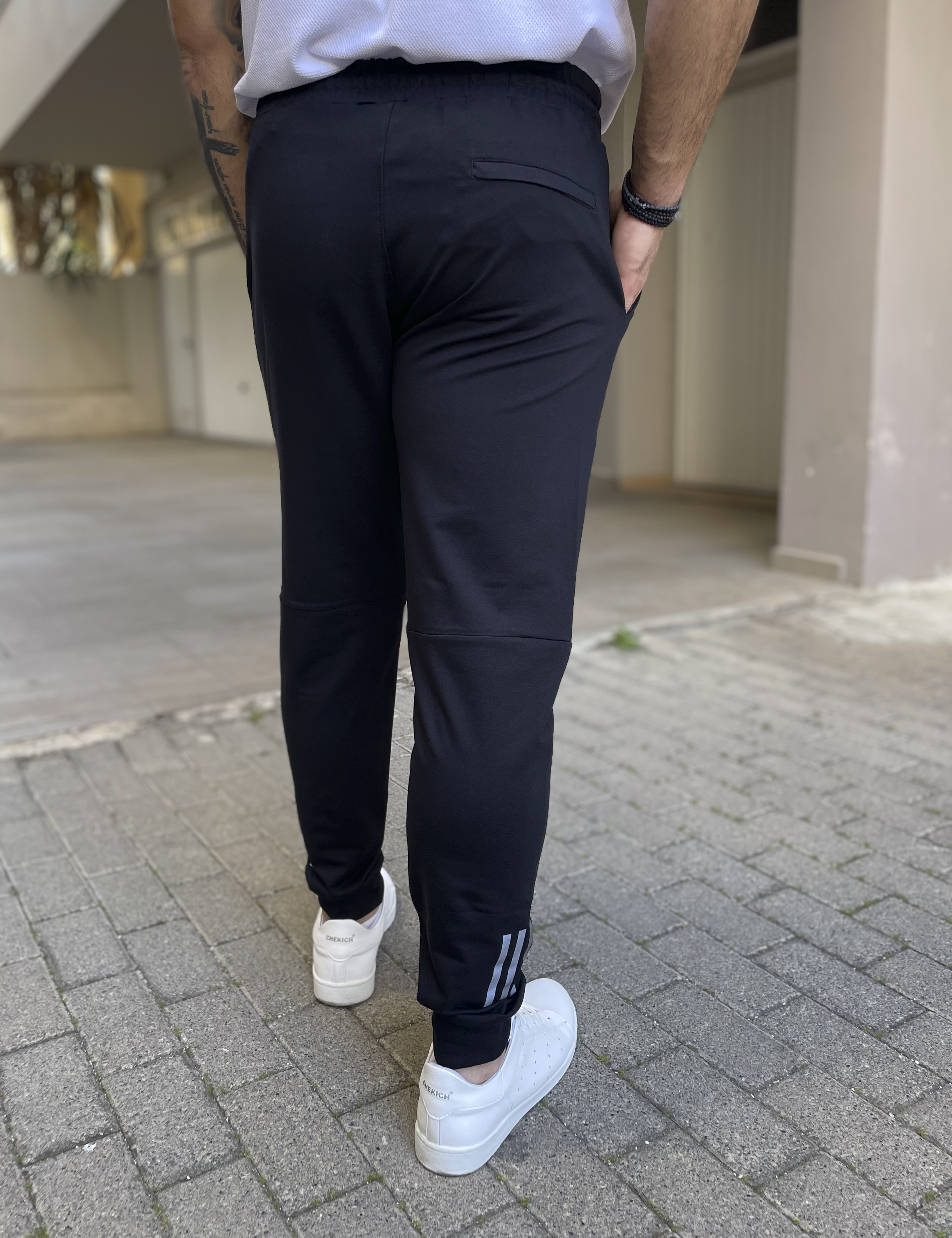 Dynamo ανδρική μπλε φόρμα με λάστιχο και τύπωμα στο πλάι AS417B φωτογραφία